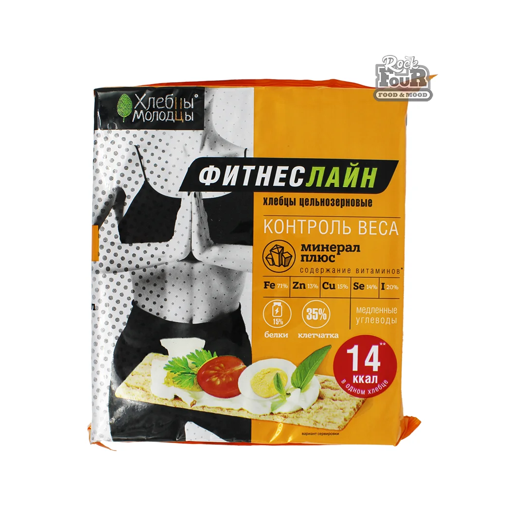 Хлебцы цельнозерновые «Хлебцы Молодцы Фитнес Лайн Контроль веса» 100г